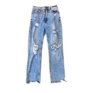 Abercrombie &Fitch ultra high rise ankle straight Jean 25/ regular